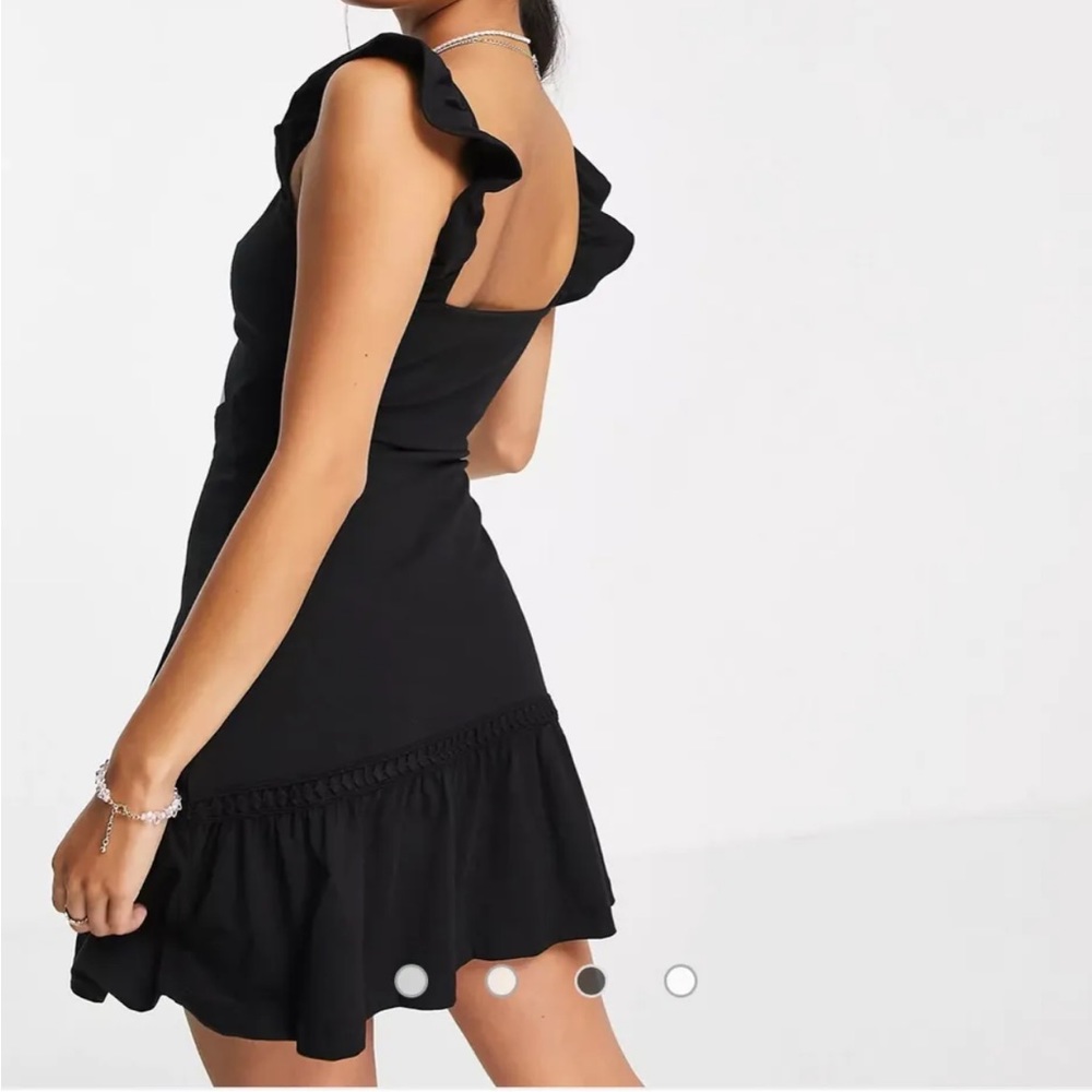 ASOS Petite Ruffle Sleeve Mini Dress - Picture 3 of 10
